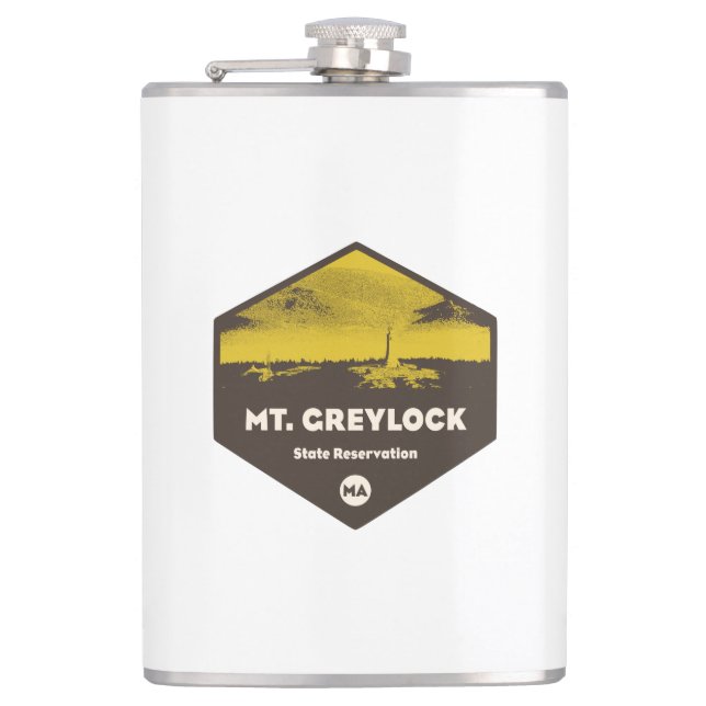 Staat Berg Greylock Massachusetts Flachmann (Vorderseite)