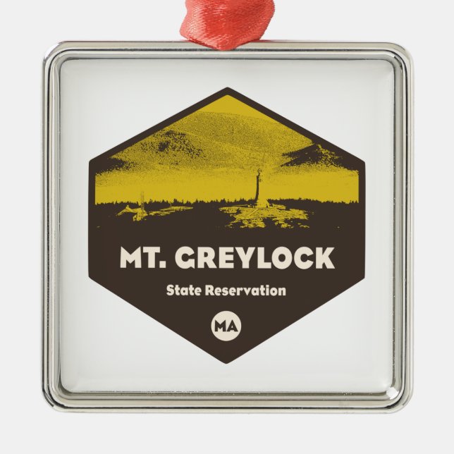 Staat Berg Greylock Massachusetts Ornament Aus Metall (Vorne)