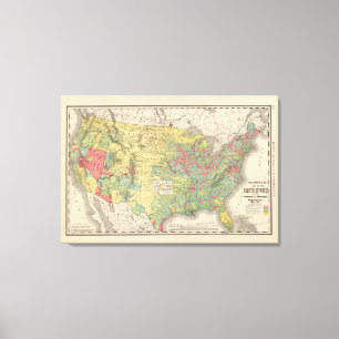 Staat-Bevölkerungs-Zunahme, 1880-1890 Leinwanddruck