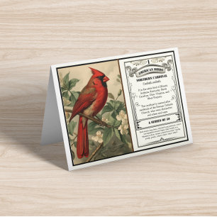 Staat Bird Collection, Kardinal, anpassbar Dankeskarte