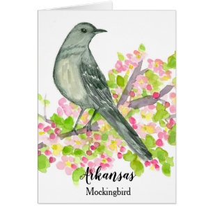 Staat Bird of Arkansas Mockingbird Blank