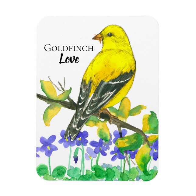 Staat Bird of New Jersey American Goldfinch Liebe Magnet (Vertikal)