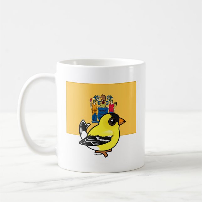 Staat Birdorable in New Jersey Kaffeetasse (Links)
