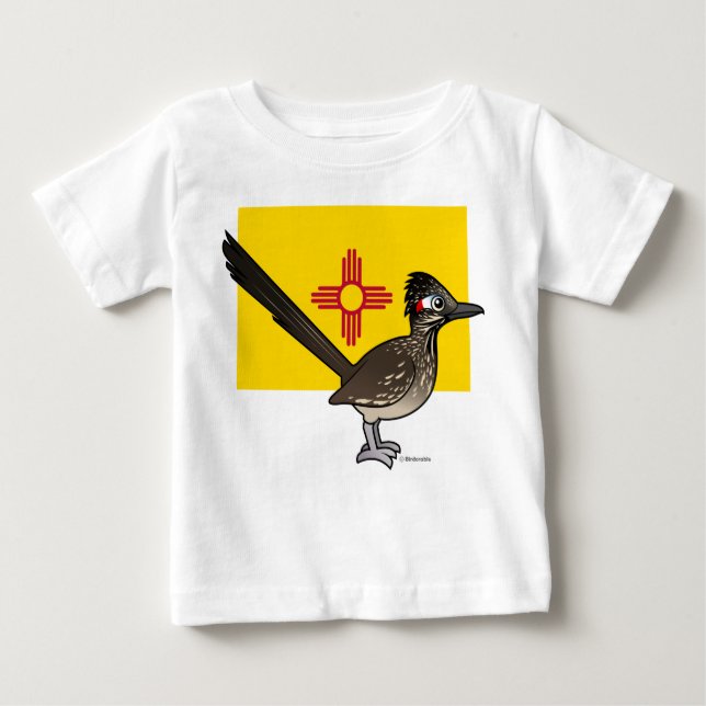 Staat Birdorable in New Mexico: Roadrunner Baby T-shirt (Vorderseite)