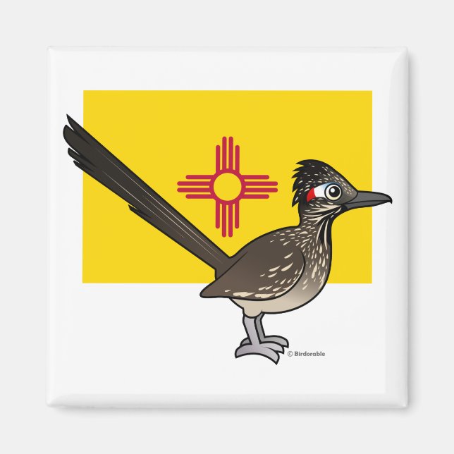 Staat Birdorable in New Mexico: Roadrunner Magnet (Vorne)