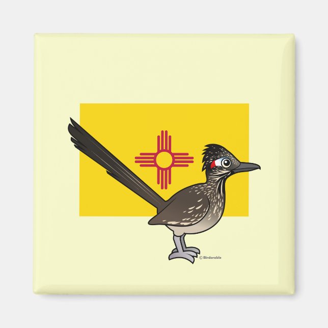 Staat Birdorable in New Mexico: Roadrunner Magnet (Vorne)