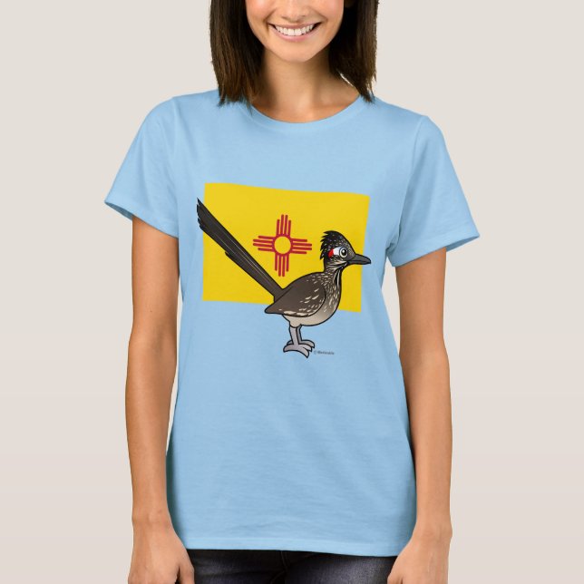 Staat Birdorable in New Mexico: Roadrunner T-Shirt (Vorderseite)