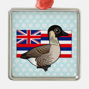 Staat Birdorable von Hawaii: Nene Silbernes Ornament