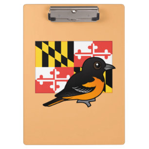 Staat Birdorable von Maryland: Baltimore Oriole Klemmbrett