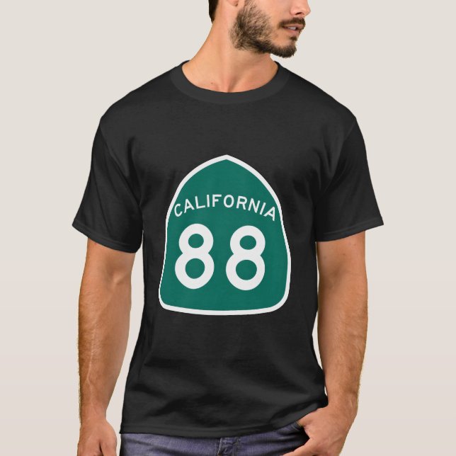 Staat California Route 88 ~ Autobahn 88 T-Shirt (Vorderseite)