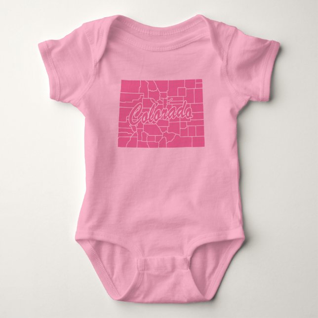 Staat Colorado Form Baby Bodysuit Baby Strampler (Vorderseite)