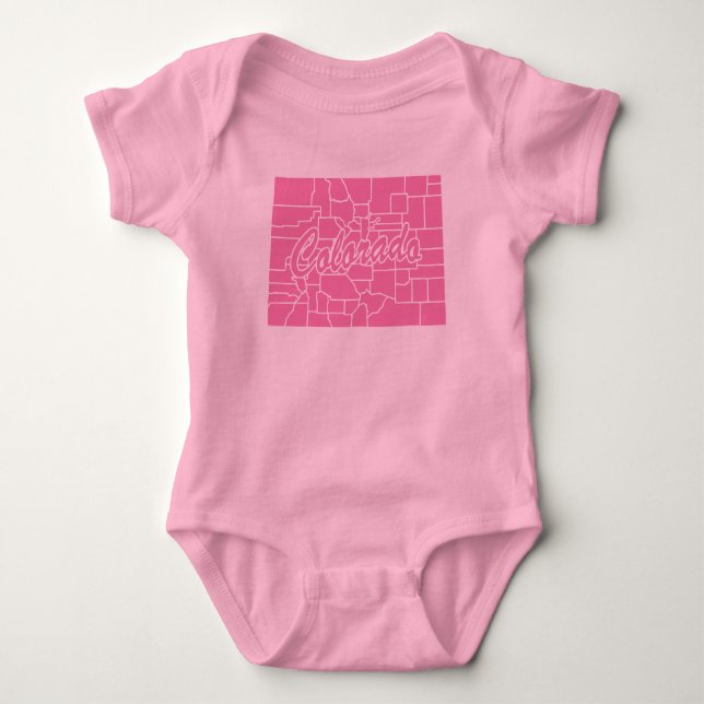Staat Colorado Form Baby Bodysuit Strampler (Vorderseite)