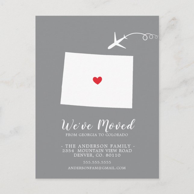 Staat COLORADO Postkarte verschieben (Vorderseite)