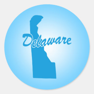 Staat Delaware Classic Round Aufkleber