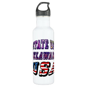 Staat Delaware Picture und USA Flag Text Edelstahlflasche