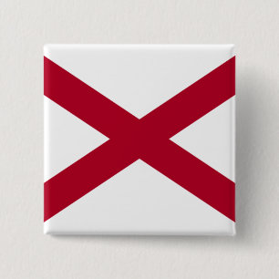 Staat der Alabama-Flagge Button