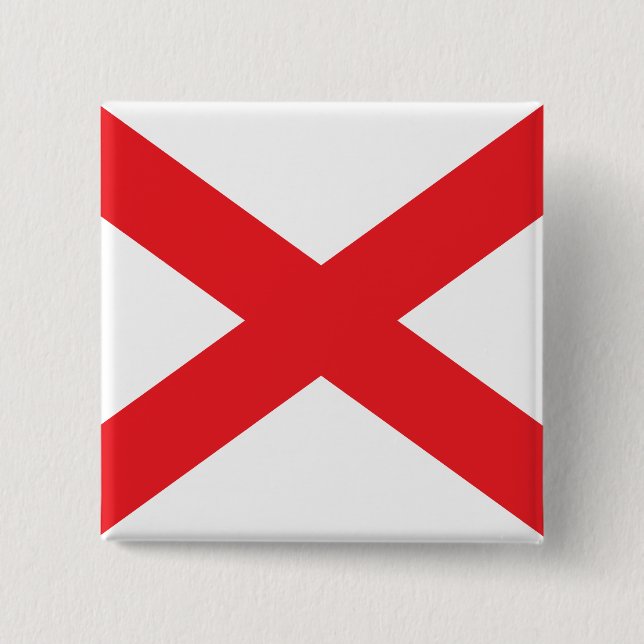 Staat der Alabama-Flagge Button (Vorderseite)