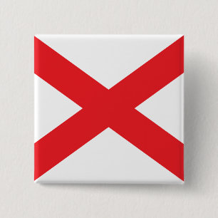 Staat der Alabama-Flagge Button