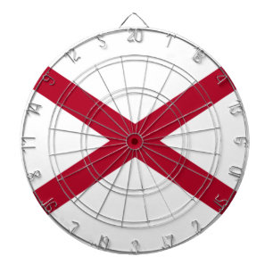 Staat der Alabama-Flagge Dartscheibe