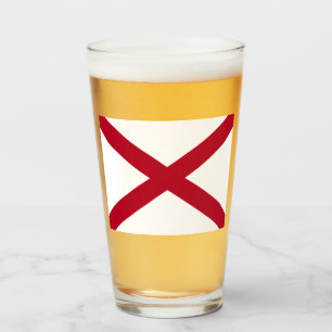 Staat der Alabama-Flagge Glas