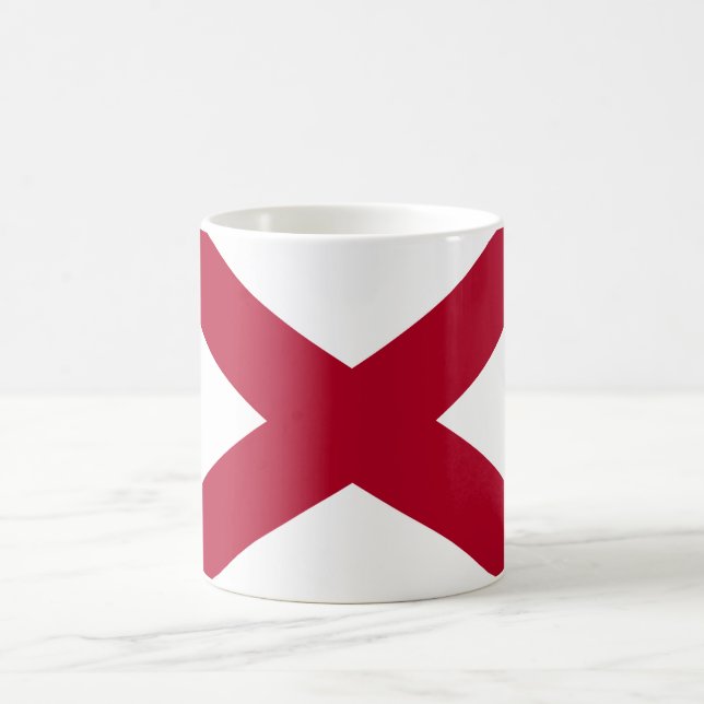 Staat der Alabama-Flagge Kaffeetasse (Mittel)