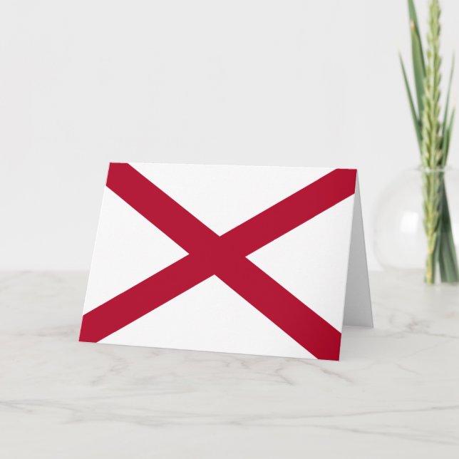 Staat der Alabama-Flagge Karte (Vorderseite)