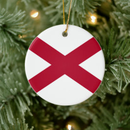 Staat der Alabama-Flagge Keramik Ornament