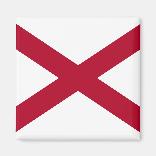 Staat der Alabama-Flagge Magnet (Vorne)
