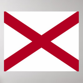 Staat der Alabama-Flagge Poster