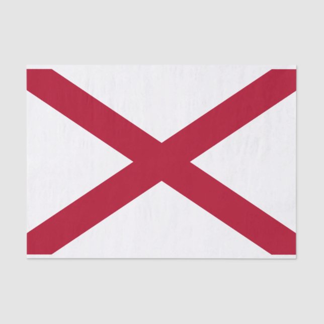 Staat der Alabama-Flagge Seidenpapier (Vorderseite)
