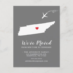 Staat der Ankündigung verschieben TENNESSEE Postka Postkarte