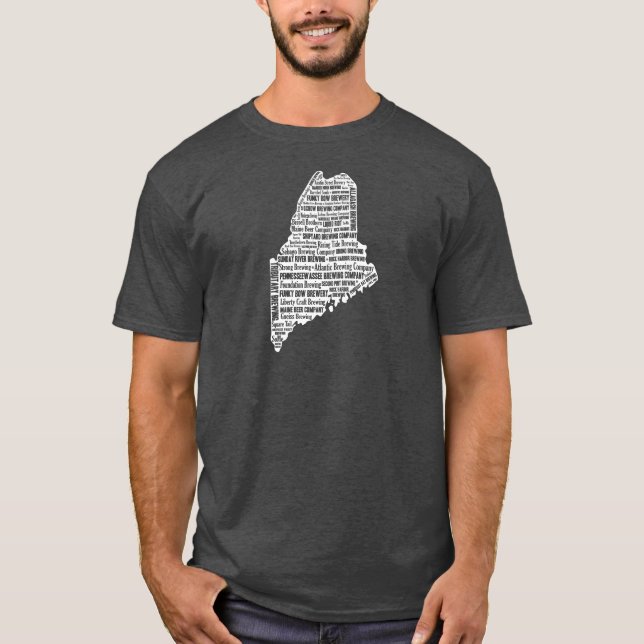 "Staat der Bier"- Maine Men's dunkler Kurzarm T-Shirt (Vorderseite)