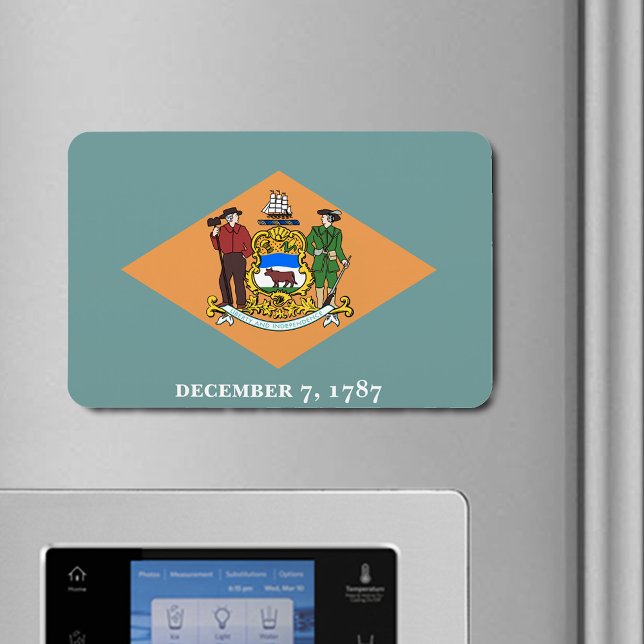 Staat der Delaware-Flagge Magnet (State of Delaware Flag Flexible Magnet)