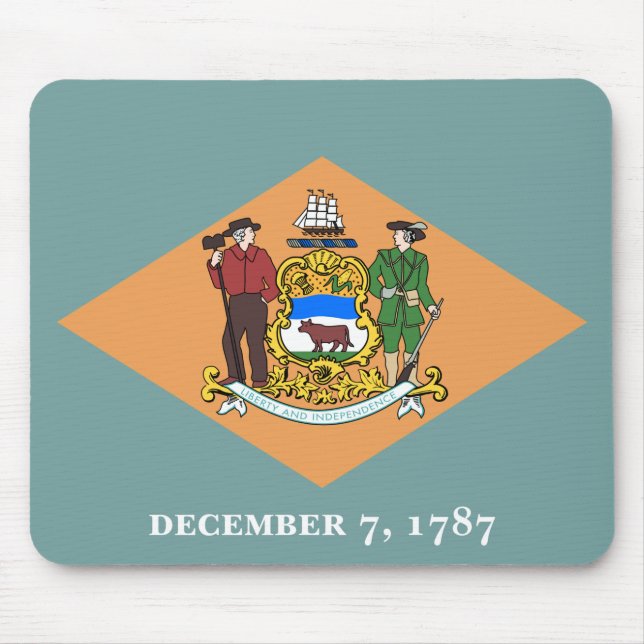 Staat der Delaware-Flagge Mousepad (Vorne)