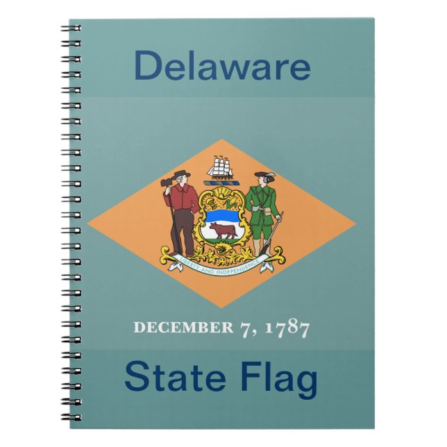 Staat der Delaware-Flagge Notizblock (Vorderseite)