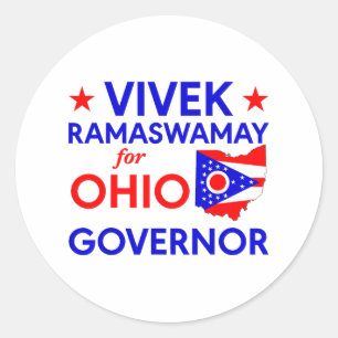 Staat der Exzellenz Vivek Ramaswamy für Ohio Gover Runder Aufkleber