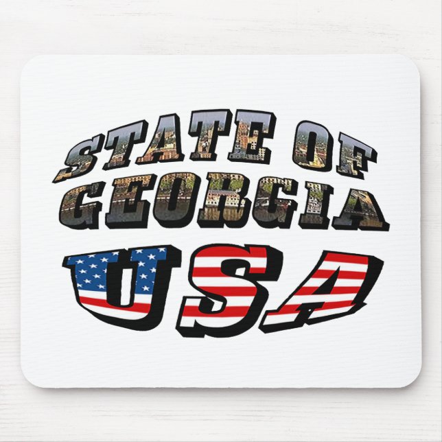Staat der Fahne Georgiens und USA Mousepad (Vorne)