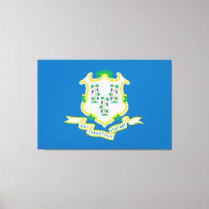 Staat der Flagge Connecticut Leinwanddruck