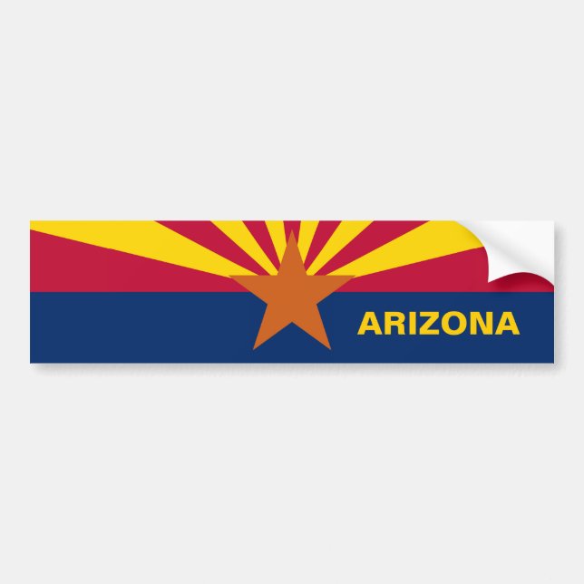 Staat der Flagge von Arizona Autoaufkleber (Vorne)