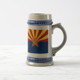Staat der Flagge von Arizona Bierglas