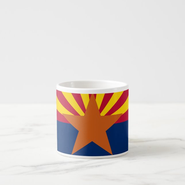 Staat der Flagge von Arizona Espressotasse (Vorderseite)