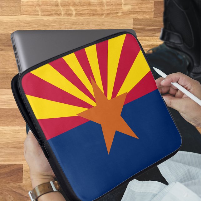 Staat der Flagge von Arizona Laptopschutzhülle (State of Arizona Flag Laptop Sleeve)