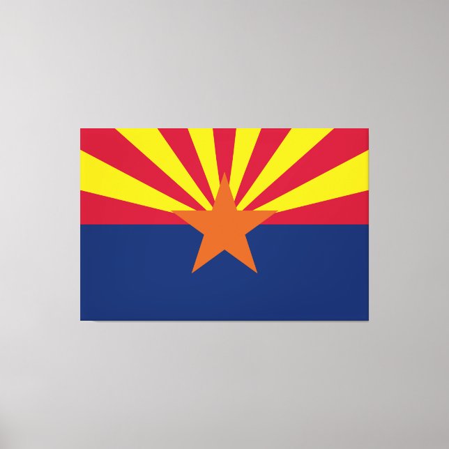 Staat der Flagge von Arizona Leinwanddruck (Vorderseite)