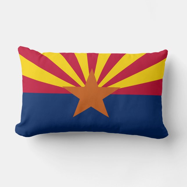 Staat der Flagge von Arizona Lendenkissen (Vorderseite)