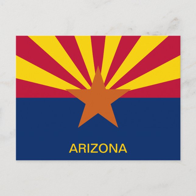 Staat der Flagge von Arizona Postkarte (Vorderseite)