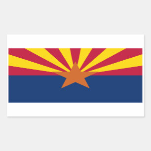 Staat der Flagge von Arizona Rechteckiger Aufkleber