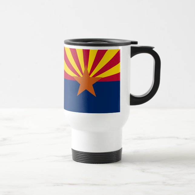 Staat der Flagge von Arizona Reisebecher (Rechts)