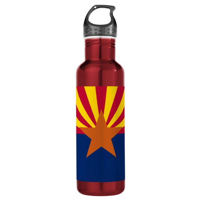 Staat der Flagge von Arizona Trinkflasche (Vorderseite)