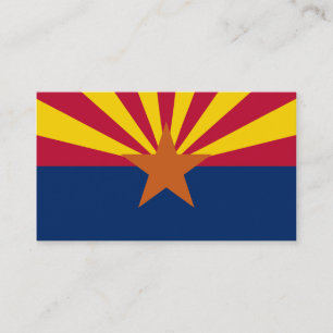 Staat der Flagge von Arizona Visitenkarte
