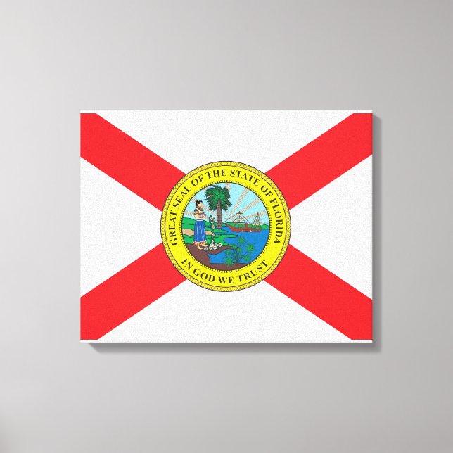 Staat der Flagge von Florida Leinwanddruck (Vorderseite)